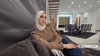Milf in Hijab Breaks Rules to Guide Virgin Stepson Through Intimacy