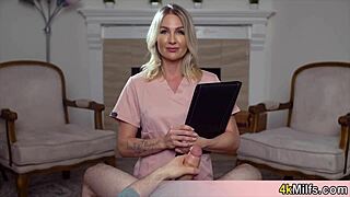 Andi Avalon, Expert Milf Nurse, Delivers Fast Handjob for Your Sample