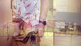 Guy visits doctor for checkup but ends up fucking busty nurse.