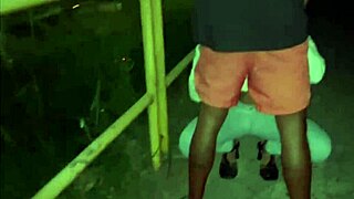 Wife with Cuckold Meets Guy for Hot Amateur Sex in Public Flashing