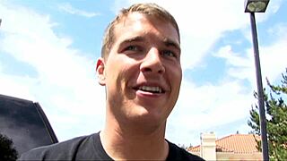 Redhead MILF Mom Sucks Boy’s Cock in Sexy Lingerie on Bed