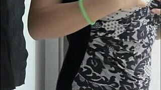 Mature busty stepmom shows off her huge natural tits in exhibition