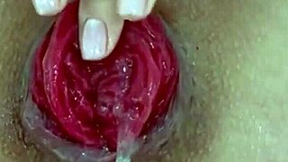 juicy anal prolapse gets extreme close-up play. destroyed milf asshole gapes wide open.
