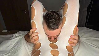 Wow! Hot blonde gets fucked hard by mature guy intensely