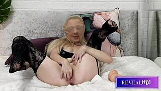 Kinky Italian Milf Goes Wild with Dildo in Stockings Fetish