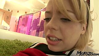 HOLY CRAP, BUSTY CHEERLEADER GETS CUM SPRAYED all over her body at Mofozo com!