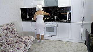 When I fuck my stepmom in the ass, she forgets breakfast