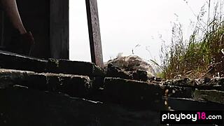 lovely nude blonde milf jenessa dawn shows off her farm and shaved slit