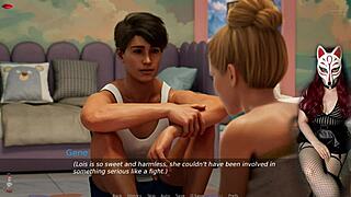 Hey, check out Ms Denvers ep 35 with the stepsister in see-through fishnets and big tits