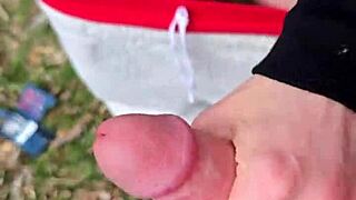 Outdoor Fingering Session with Skinny Blonde Wife and Husband