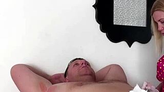 Waxing armpits and nose in close up