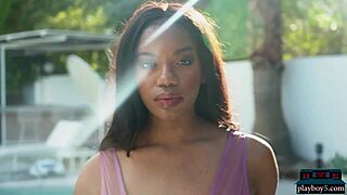 two amazing ebony models selene kitt and mimi desuka pose seductively for playboy