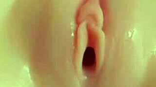 licking your cum out of her tight pussy closeup amateur threesome with monicamoments doll