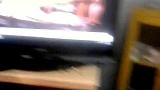 Fucking My Fat Filthy Wife While Watching Video of Tight Petite Teen.