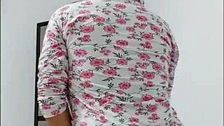 Milf's Beautiful Ass Shakes While Dancing with Big Nipples on Display