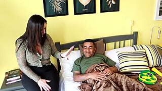 psychiatry student examines well-endowed patient with tan lines and big tits in suggestive session with moaning and dirty talk