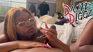 Who wins this dick sucking contest between two ebony baddies?