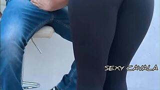 I was hired just to suck his big cock, but he’s dying to fuck me hard in the gym!