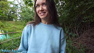 public agent scores with fitness milf kristina grace for fast outdoor pov banging