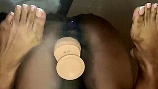 Ebony Takes That Dildo Deep In Her Pussy