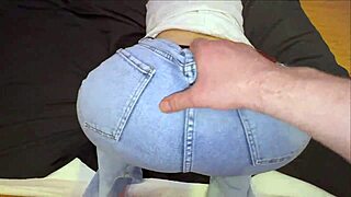 stepmom forgot jeans stepson helped with tits anal blowjob