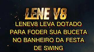 Lene Gave Her Hole to a Hung Guy at Swing Party BATHROOM BANG!