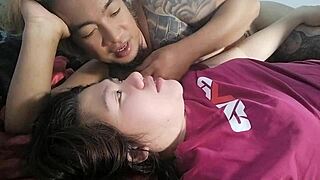 boyfriend gives a real hard fuck to his curvy mature girlfriend