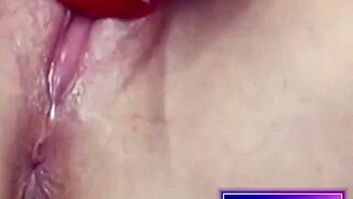 Revealme horny milf shows wet hairy pussy in intense vibrator cum show