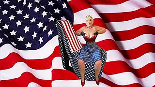 i can’t get enough of granny america’s wild licking and patriotic creampie action