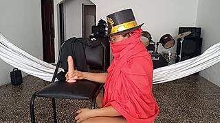 I Dressed Up As A Submissive Indian And Masturbed My Tight Pussy.