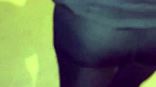 Street MILF Shows Off Thong in Transparent Leggings