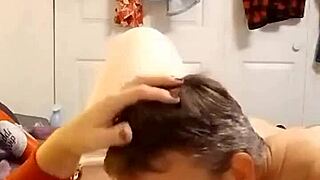 Jerry sucks cream off milf's big tits and eats pussy to orgasm