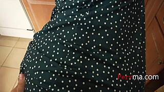 Curvy ginger stepmom rewards cleaning with her tight body