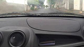 Neighbor's Wife Pays Uber Driver with Delicious Blowjob in Car