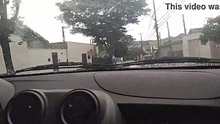 Neighbor's Wife Pays Uber Driver with Delicious Blowjob in Car