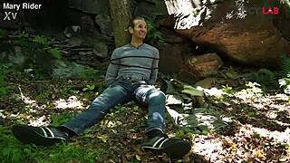 Redhead Milf Blows Shameless Bastard Outdoors, Gets Facial Cumshot on Big Tits