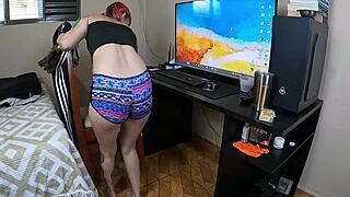 I caught my stepmother rubbing herself in my room, shocking outcome!