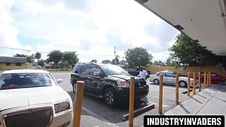 Latina Milf Deepthroats Big Black Cock On Florida Street