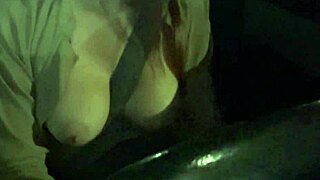 Artemisia Love Flashes Big Tits Nipples During Night Car Ride Smoking.