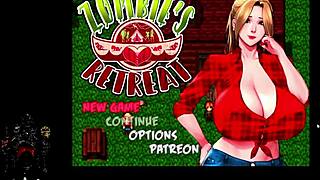 Zombie Retreat Ep 1: Milf Takes Monster Cock in Tight Anal Gloryhole Scene