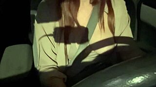 Artemisia Love Flashes Big Tits Nipples During Night Car Ride Smoking.