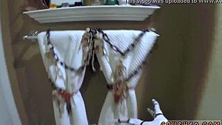 Step Mom and Daughter Nearly Caught by Dad