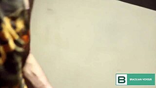 Brazilian Milf Burns with Desire and Flashes Pussy in Public Tunnel