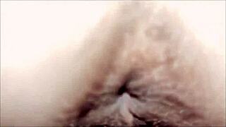 Big cock slides into wife’s tight holes up close
