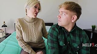 Sharing bed with step mother turns into fucking