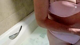 Found my mother-in-law naked in the tub and couldn’t resist joining for round two!