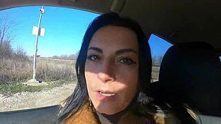 cheating wife shops fur-coat with husband’s friend for outdoor fun!  