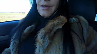 cheating wife shops fur-coat with husband’s friend for outdoor fun!  