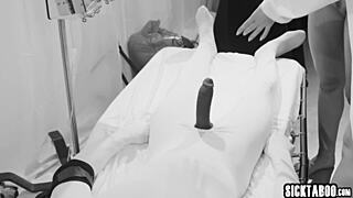 latina babe tries a weird experiment with a busty milf, chatting casually.