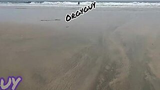 ebony wife flashes at beach house in public